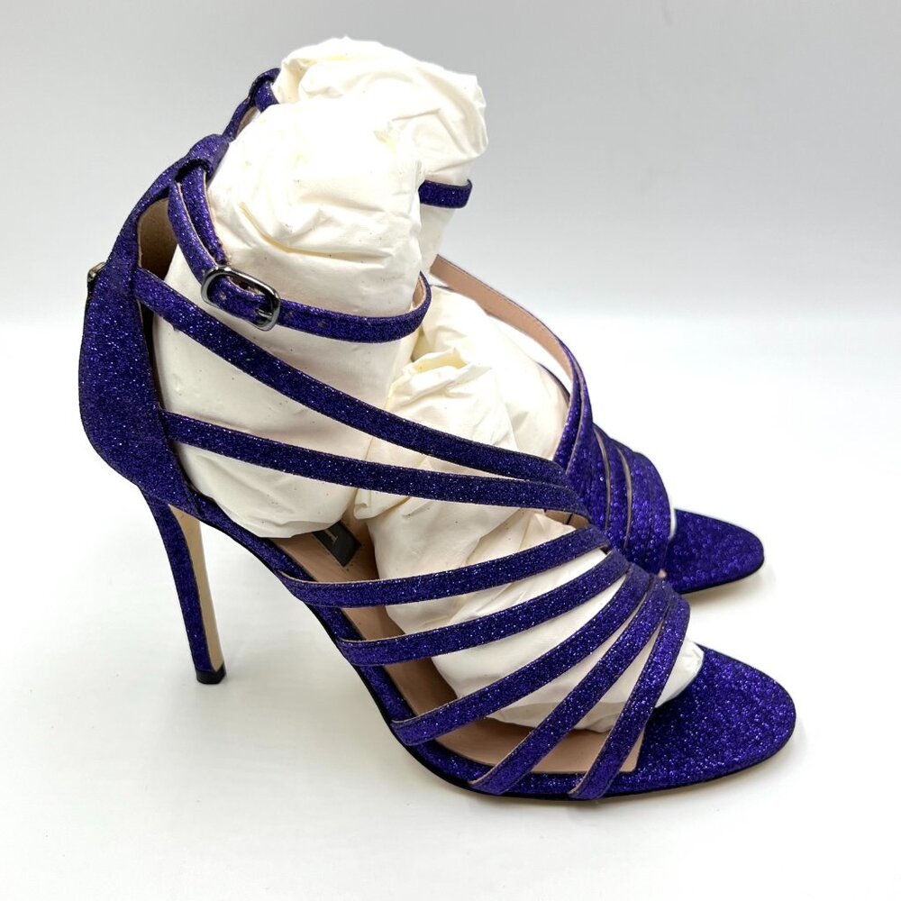 SJP Sarah Jessica Parker 36.5 EU Purple Stiletto Dress Sandals Heels Shoes